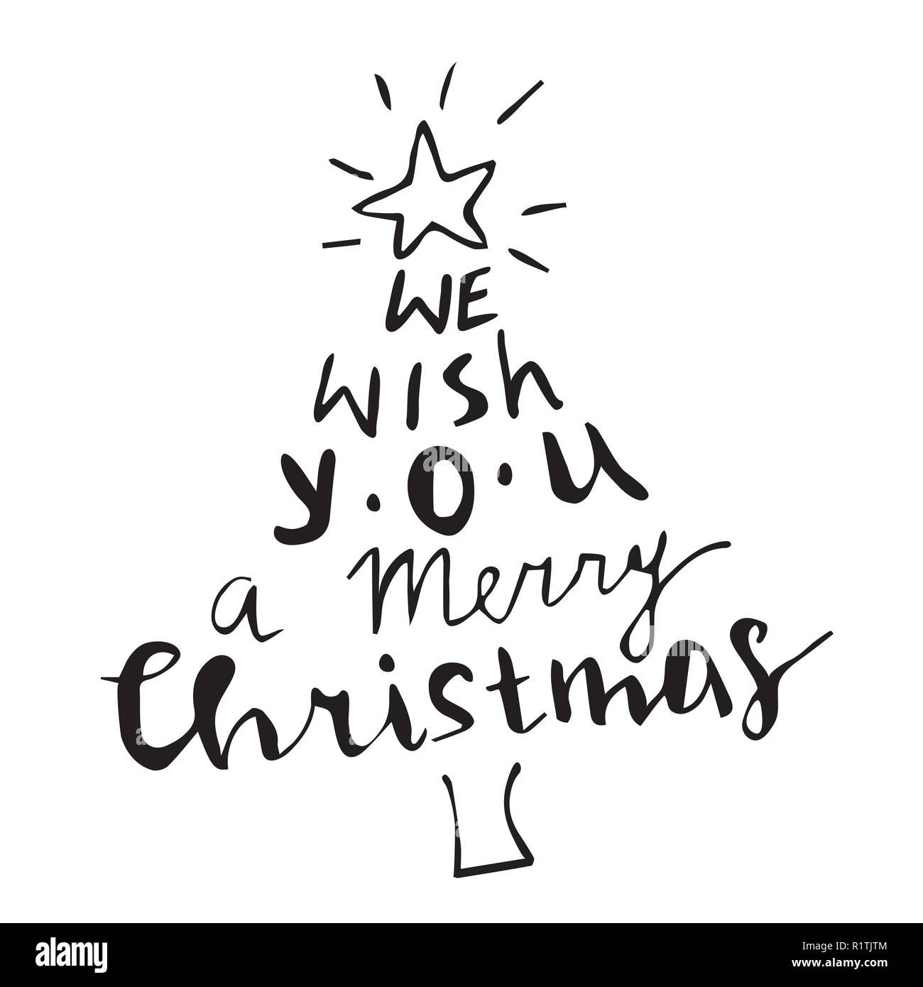 We wish you a merry christmas Stock Vector Images - Alamy