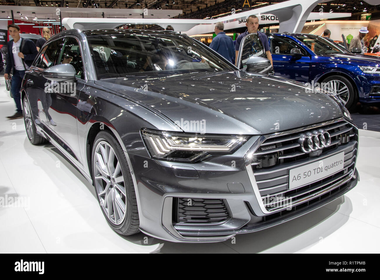 PARIS - OCT 3, 2018: Audi A6 50 TDI quattro car presented at the Paris Motor  Show Stock Photo - Alamy