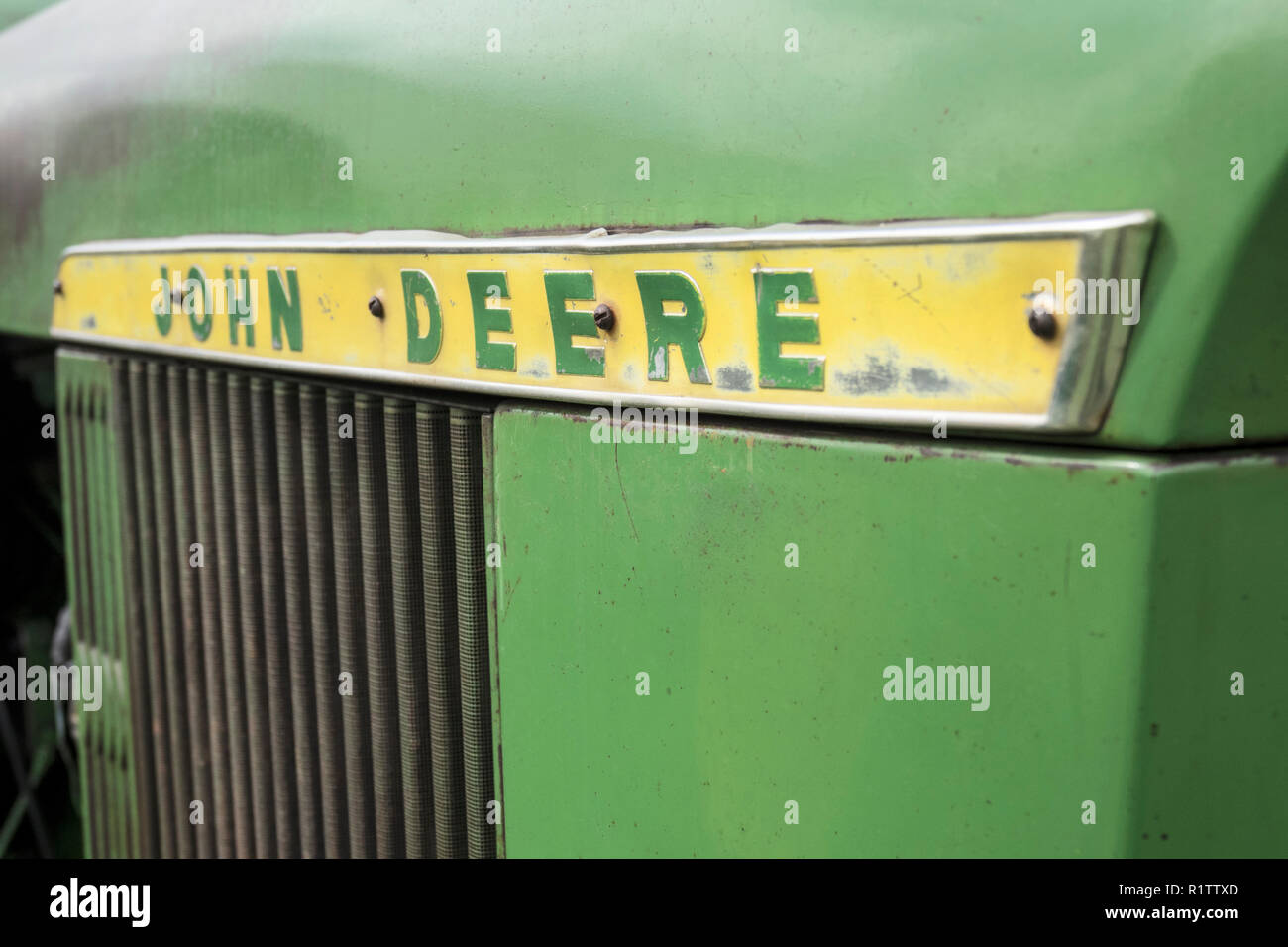 John Deere Side By Side >> Side View Detail Of A Vintage John Deere Tractor Faded And John Deere Side By Side >> Side View Detail Of A Vintage John Deere Tractor Faded And