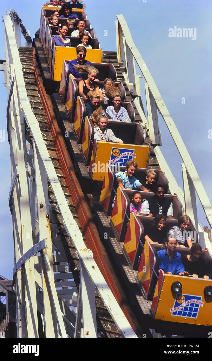 The Big Dipper roller coaster. Blackpool Pleasure Beach. Lancashire. UK