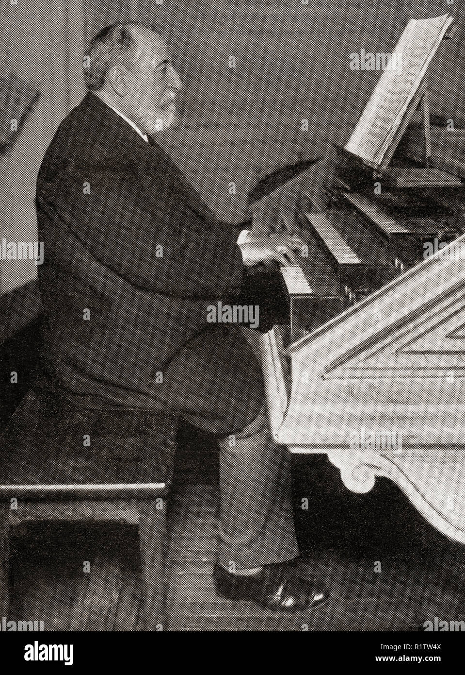 Charles-Camille Saint-Saëns, 1835 – 1921.  French composer, organist, conductor and pianist of the Romantic era.  From La Esfera, published 1921. Stock Photo