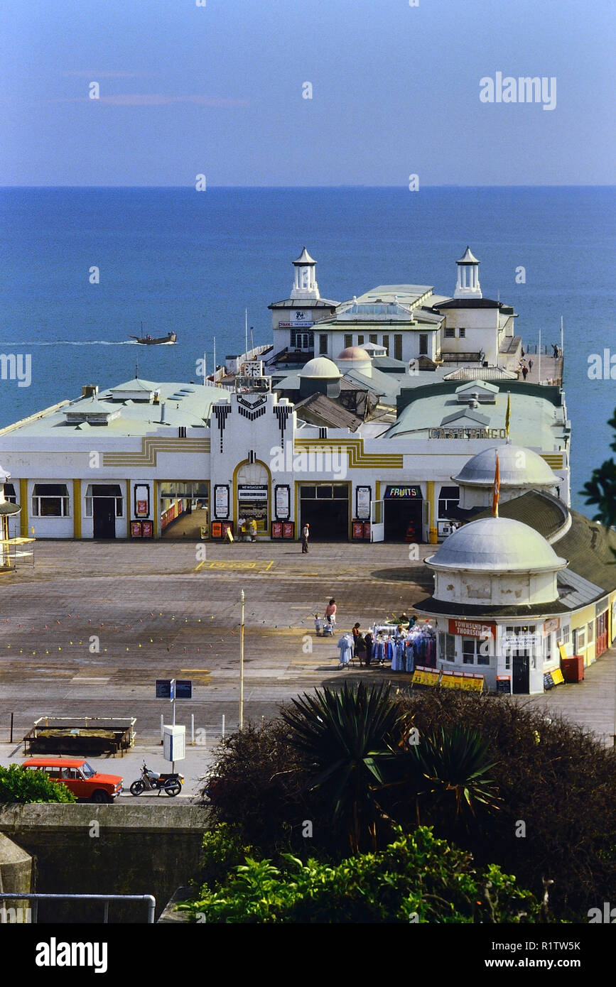 The old pleasure pier, Hastings, East Sussex, England, UK. Circa 1980's