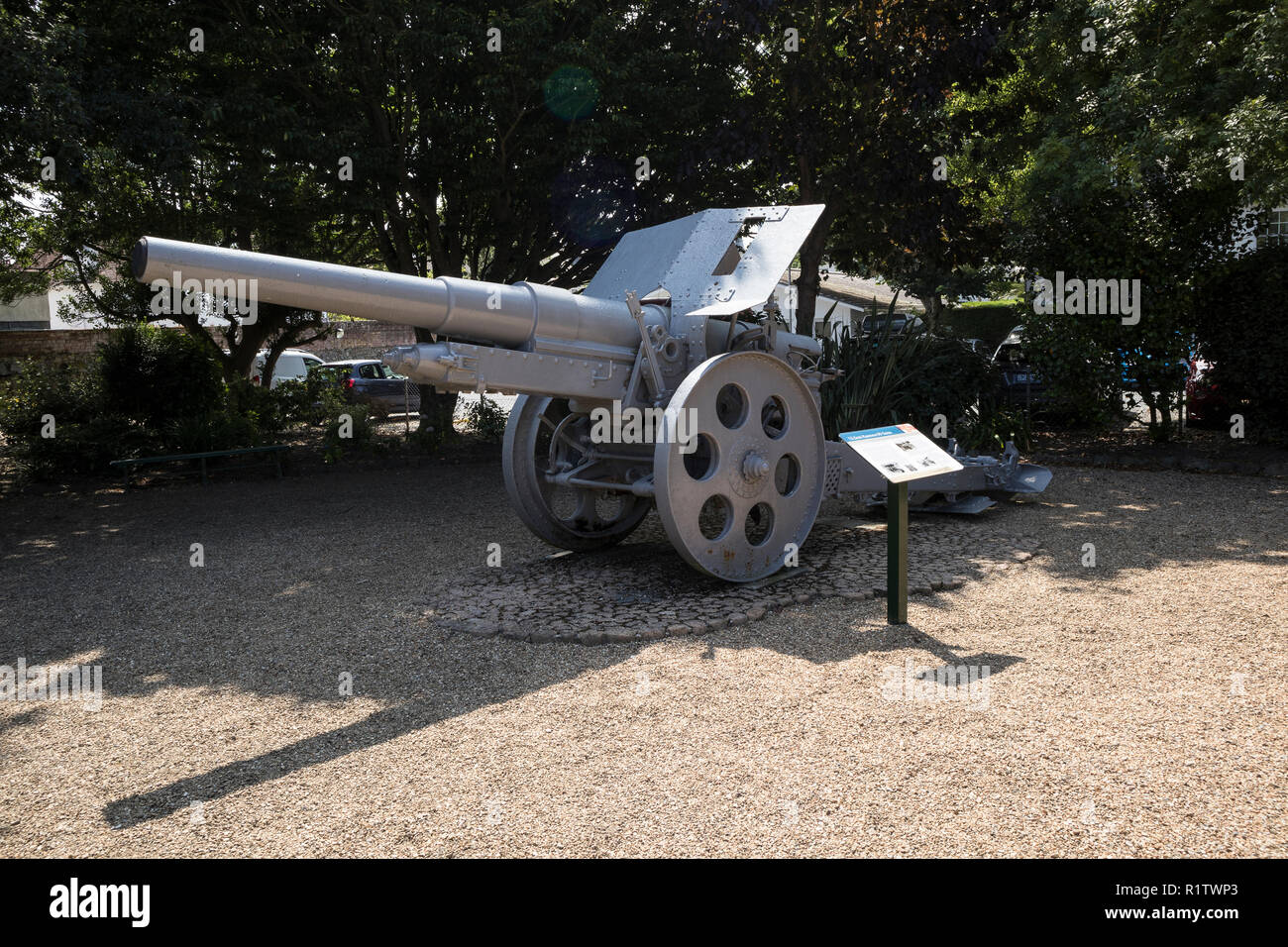 13.5 Kanone 09 Gun at St Peter Port, Guernsey, Channel Islands, UK Stock Photo