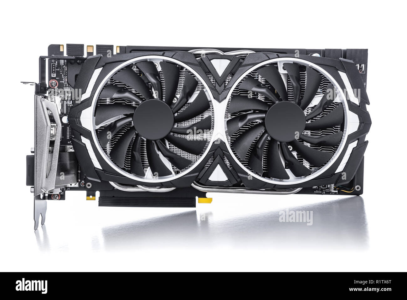 Computer gaming powerful graphic card on white Stock Photo Alamy