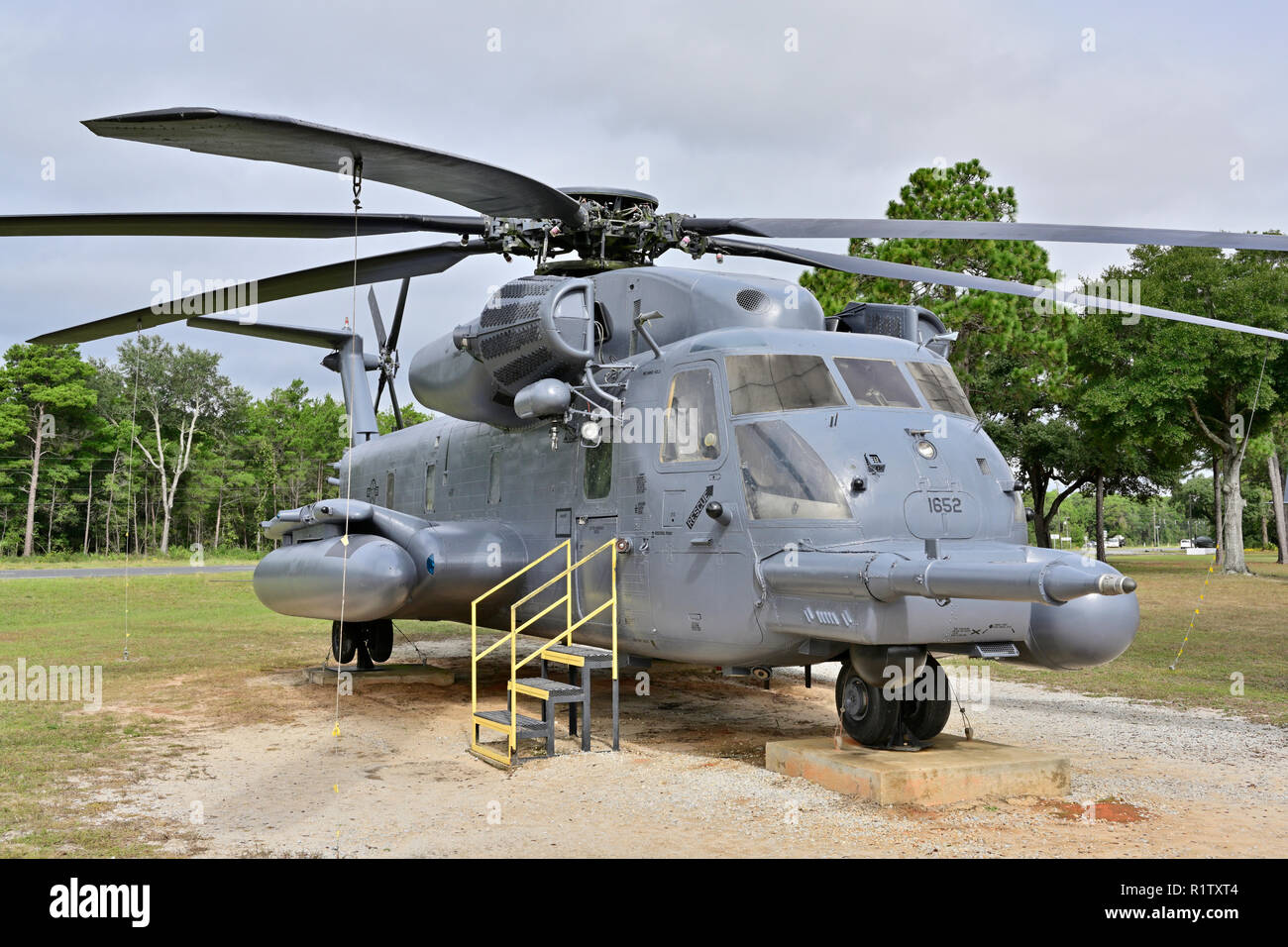 Pave Low MH-53M IV Sikorsky helicopter used in the Vietnam War or the Jolly Green Giant or Super Stallion for special operations and rescue missions. Stock Photo