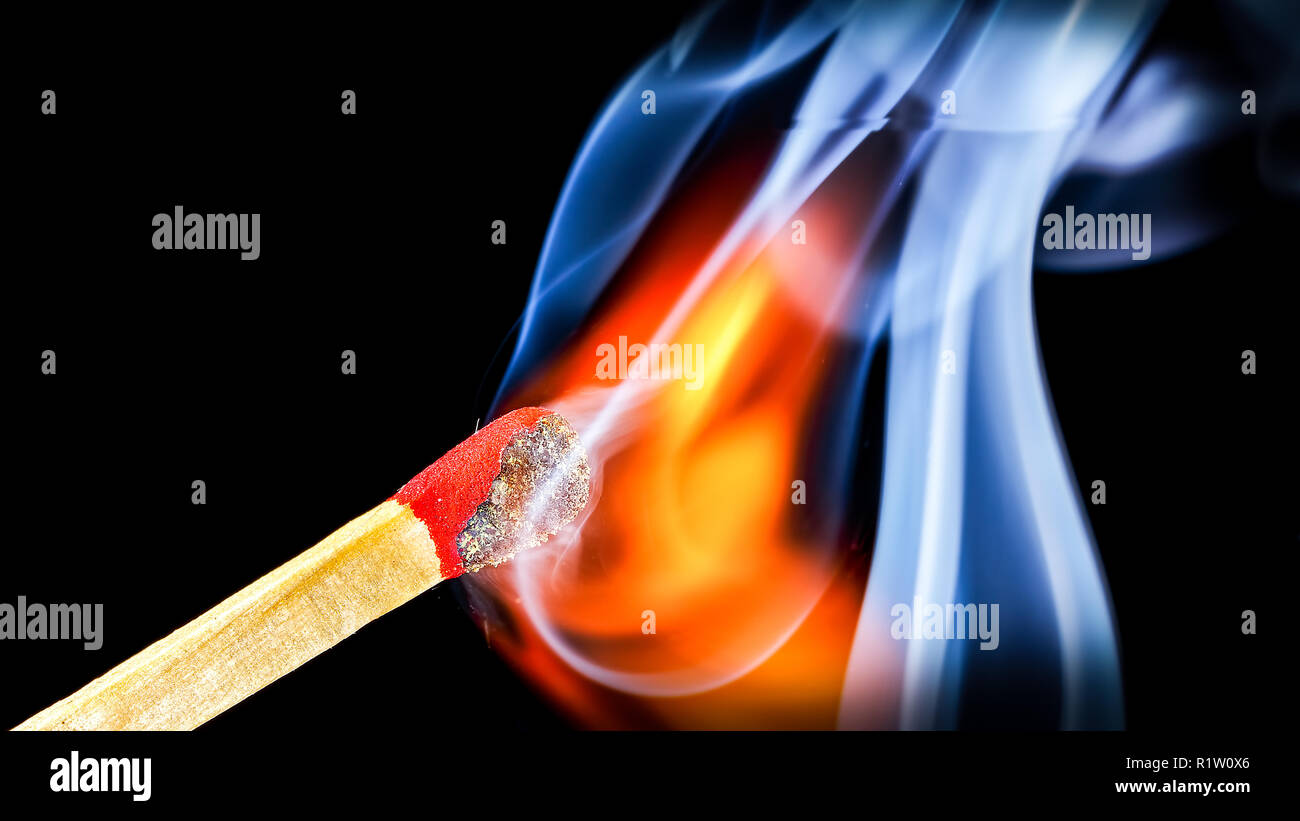 Match fire Stock Photo Alamy