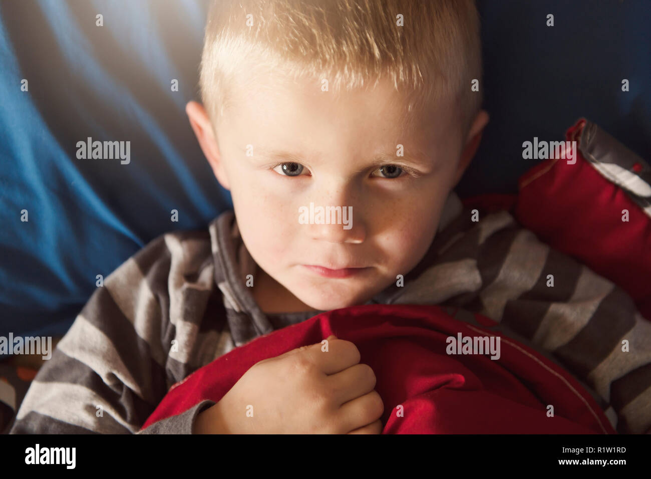 A 56 years old boy sleeping at home Stock Photo Alamy