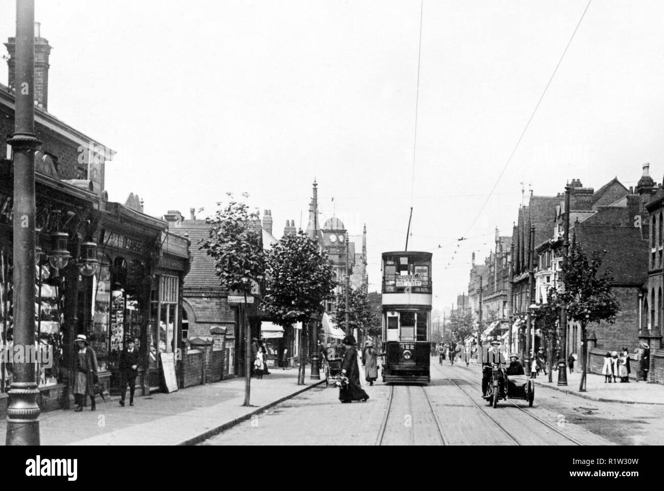 High Street, Kings Heath Birmingham early 1900s Stock Photo Alamy