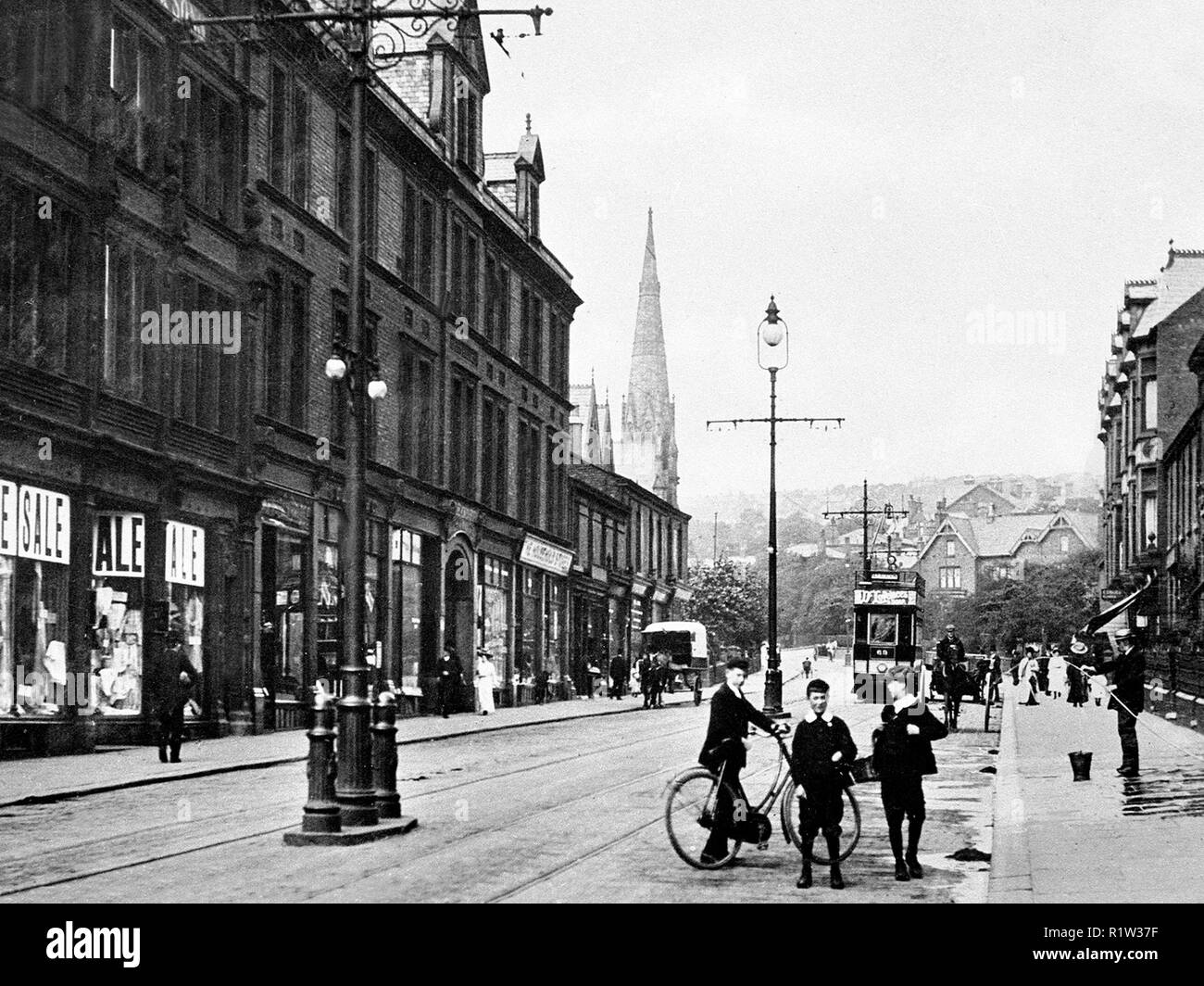 Preston New Road, Blackburn early 1900s Stock Photo Alamy