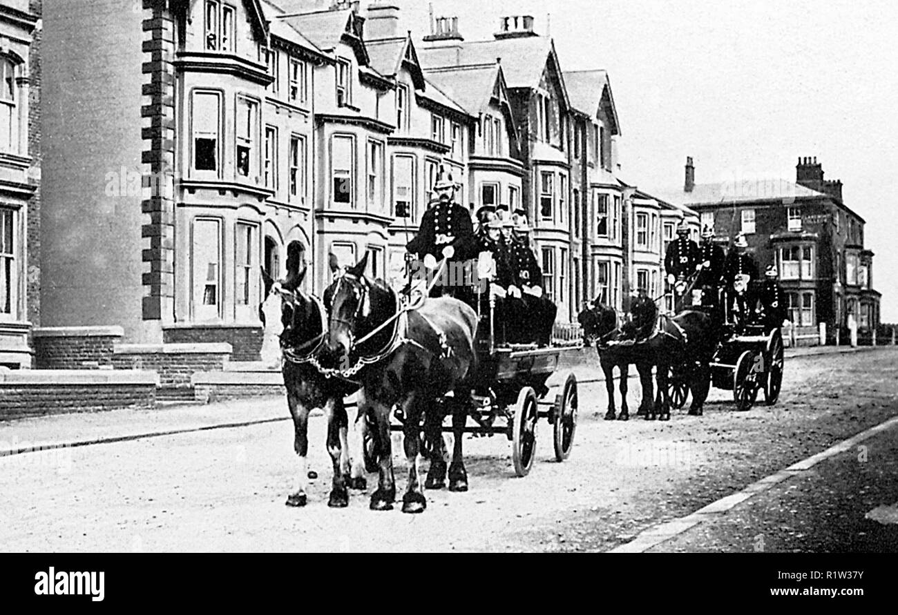 Fire Brigade, Blackpool early 1900s Stock Photo
