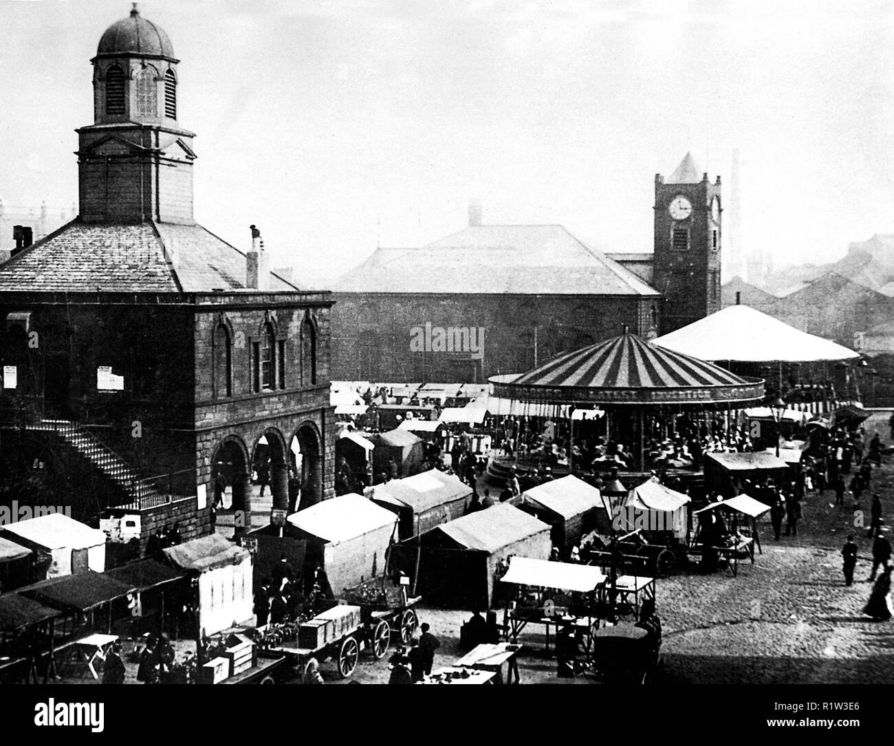Market Place, South Shields early 1900s Stock Photo Alamy