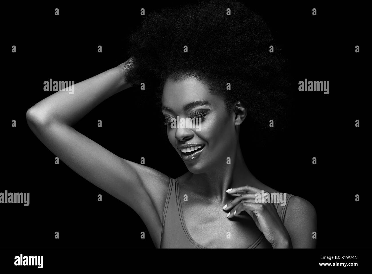African american woman Black and White Stock Photos & Images - Alamy