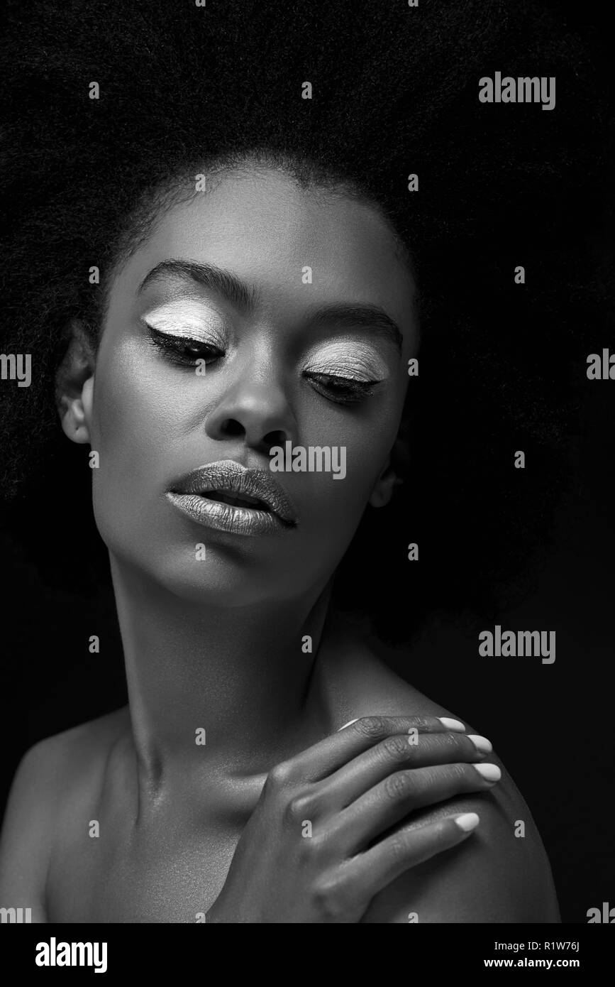 African skin woman Black and White Stock Photos & Images - Alamy