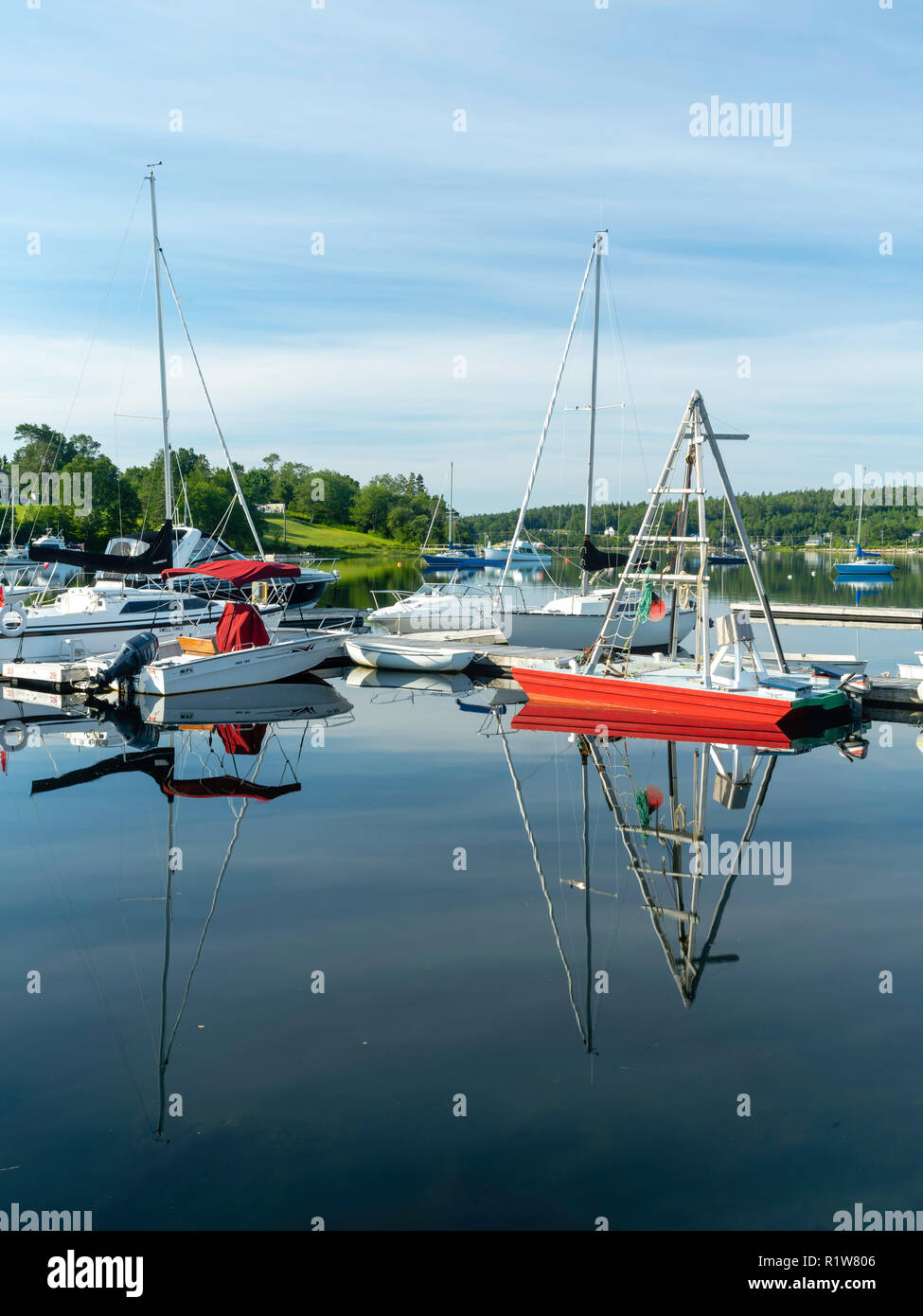 The community waterfront at Hubbards, Nova Scotia, Canada Stock Photo