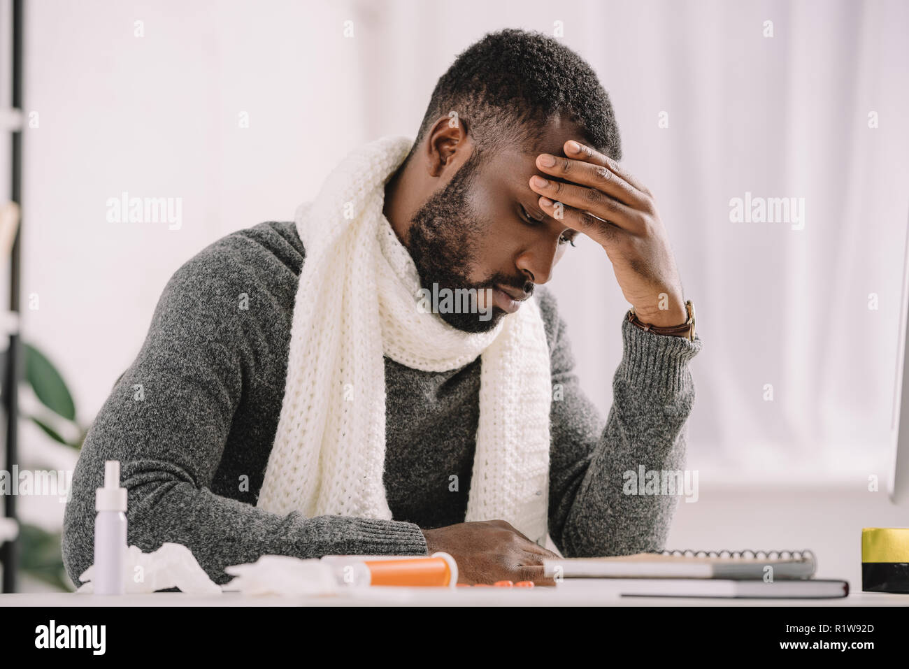 Upset african american male hi-res stock photography and images - Alamy