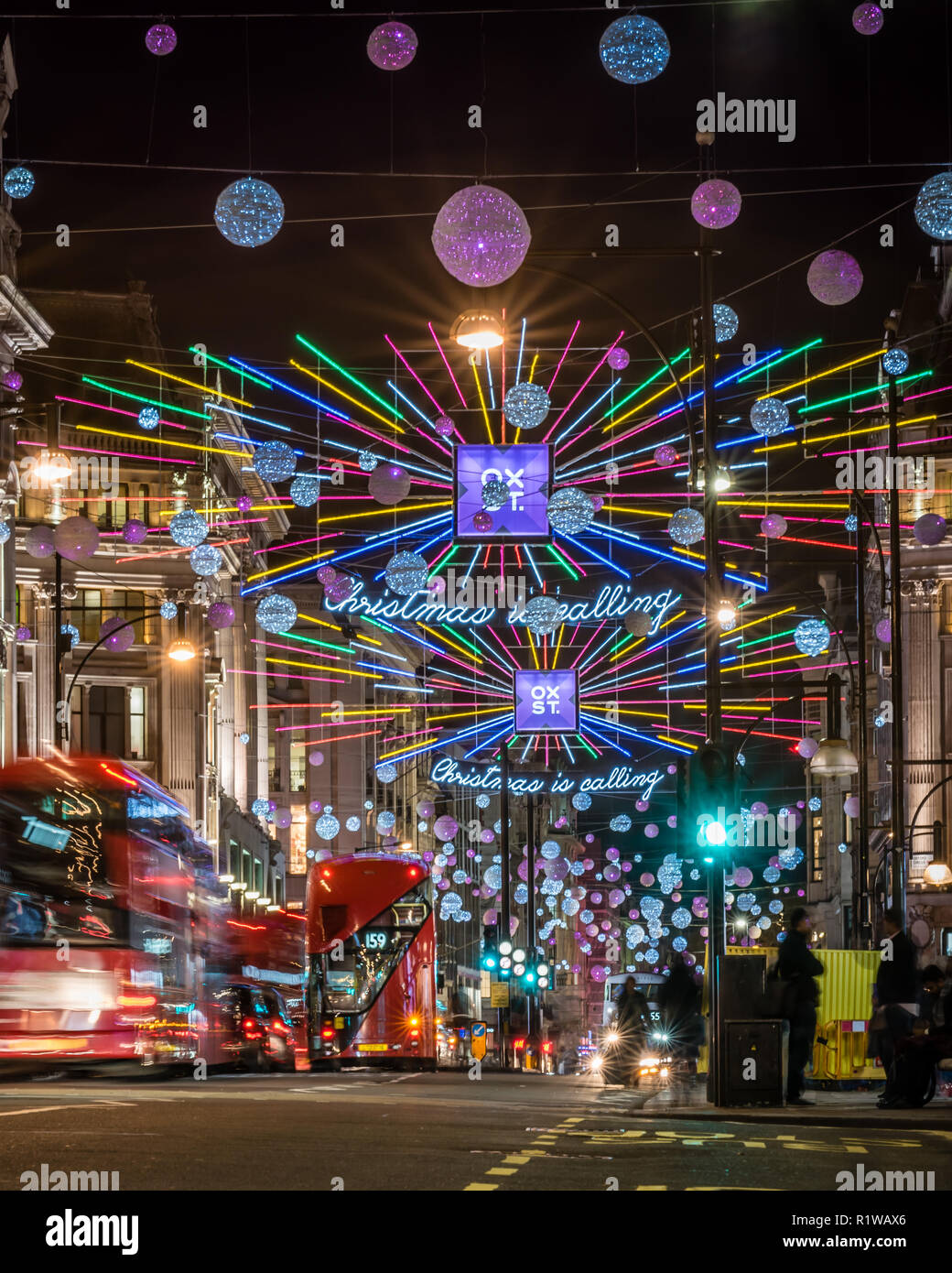 Christmas Lights in Oxford Street, London, UK Stock Photo Alamy
