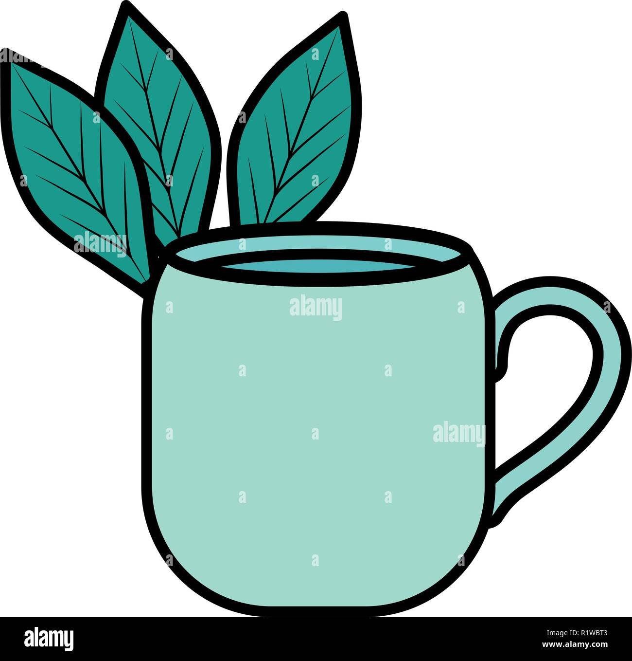 mint cup tea over white background, vector illustration Stock Vector ...