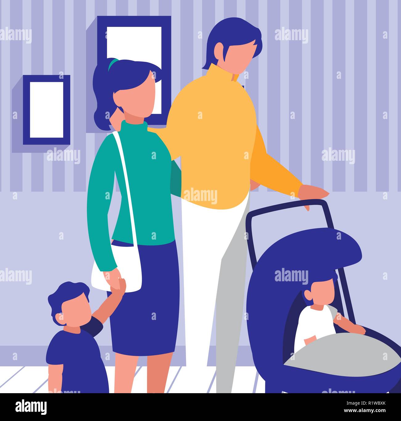 Parents with kids, Family relationship avatar generation and lifestyle ...