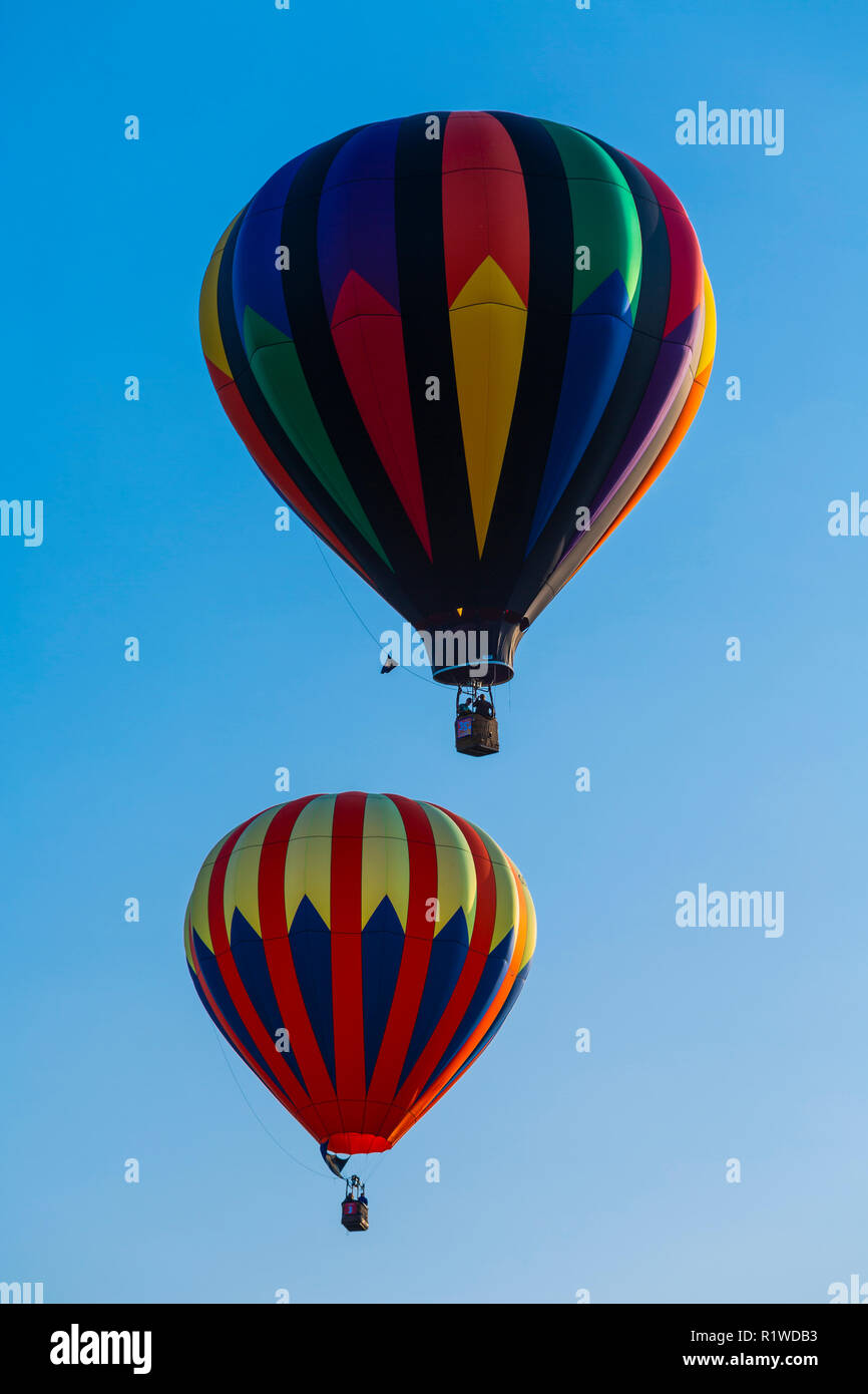 Hot air balloons, Quebec, Canada Stock Photo