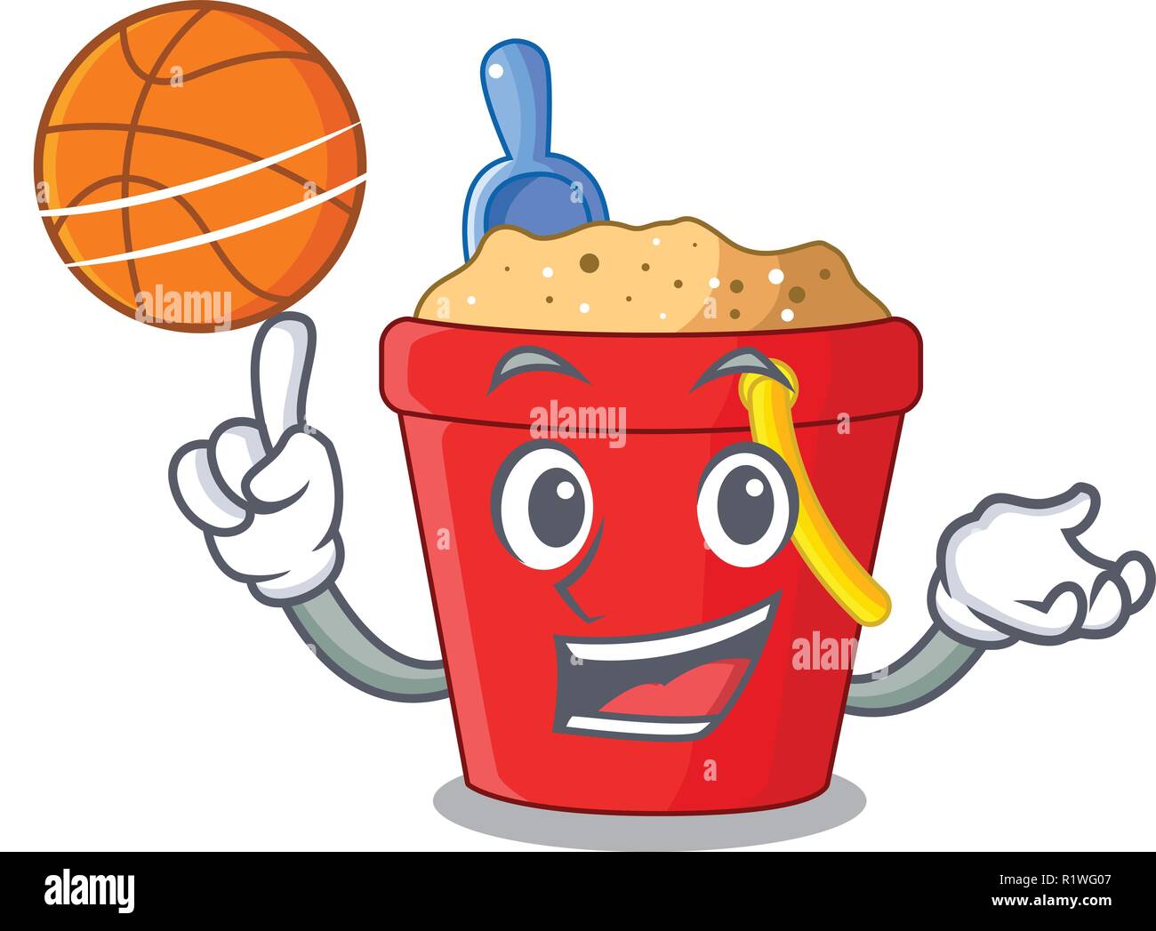 With basketball beach bucket shape with sand cartoon Stock Vector Image & Art - Alamy With basketball beach bucket shape with sand cartoon Stock Vector Image & Art - Alamy