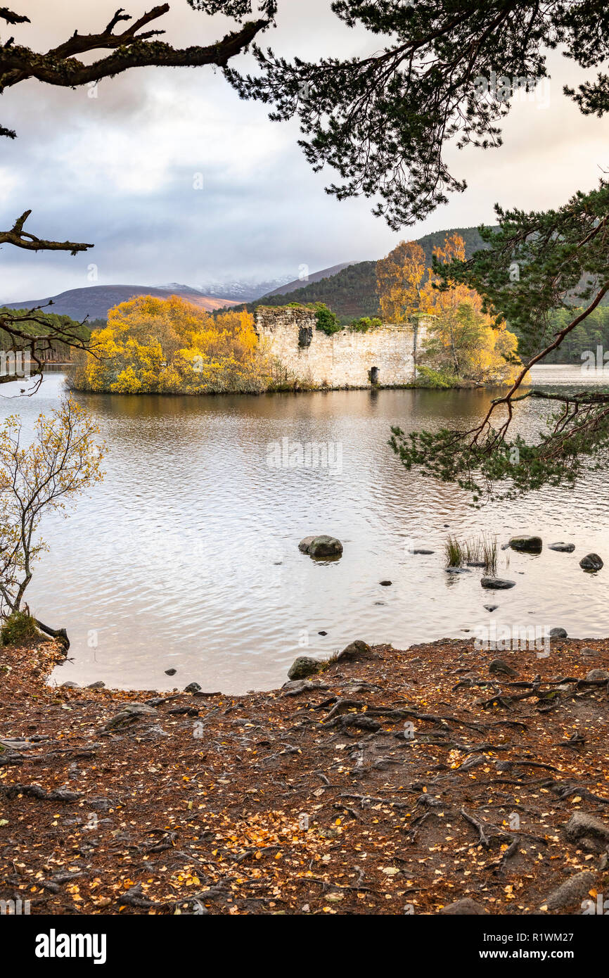 loch-an-eilein-in-the-cairngorms-national-park-of-scotland-stock-photo
