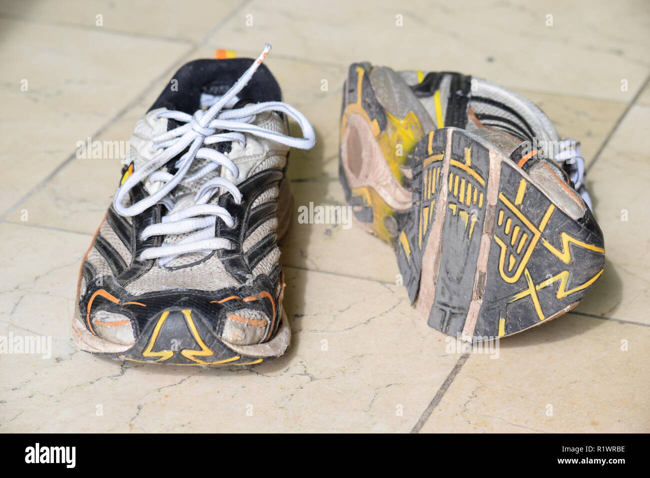 Worn out shoe soles hi res stock photography and images Alamy