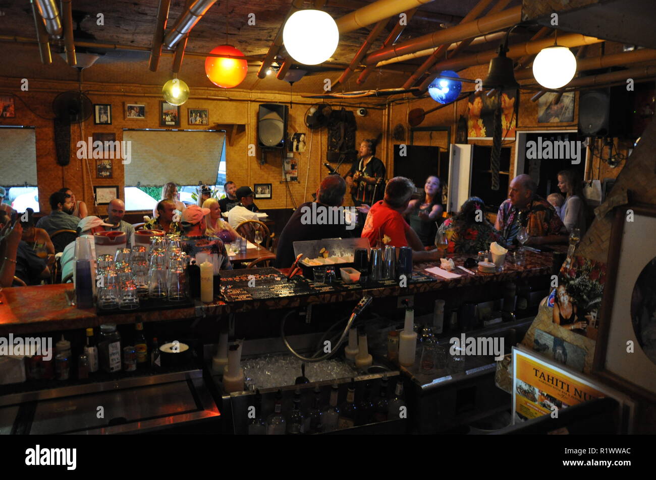 Tahiti Nui, a legendary bar in Hanalei, Kauai, Hawaii Stock Photo
