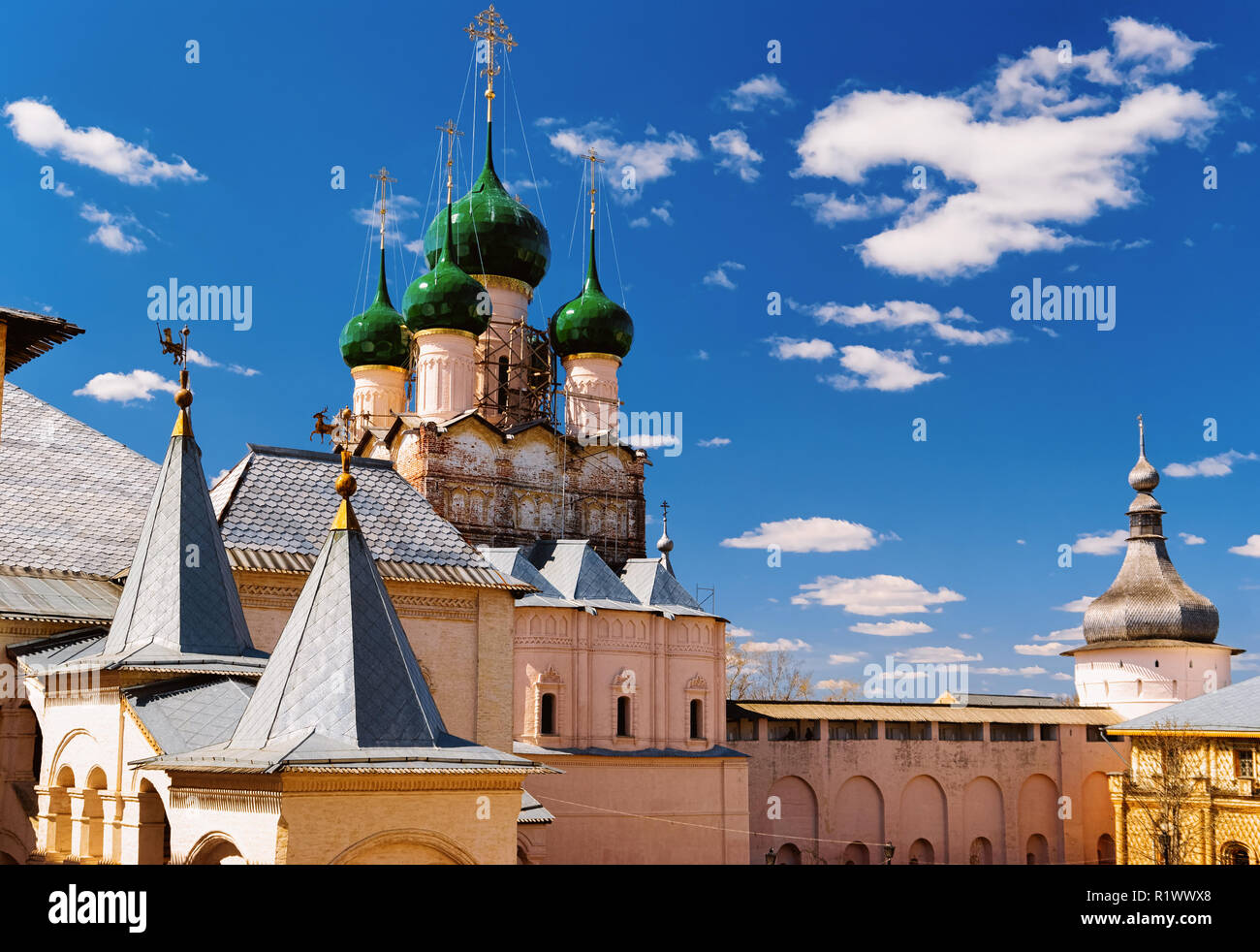 Kremlin in Rostov Veliky in Yaroslavl oblast of Russia. Stock Photo