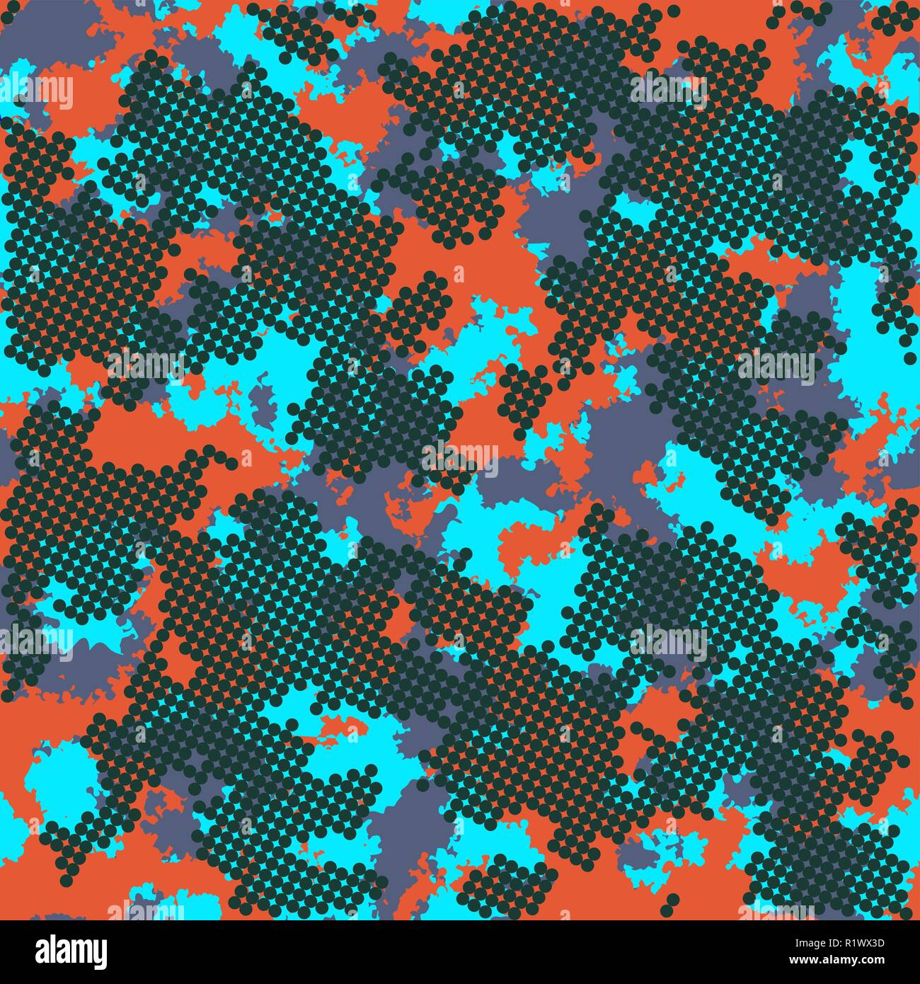 Fashion camo design. Color clouds seamless pattern vector. Trendy ...