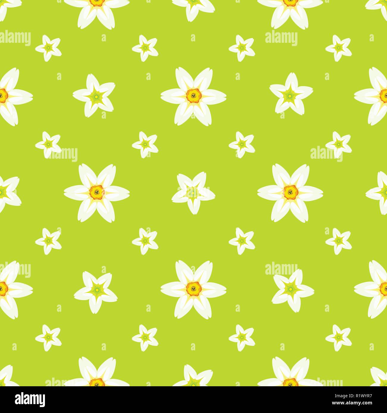 Daffodils Flowers Pattern Vector Free Vector cdr Download - 3axis.co