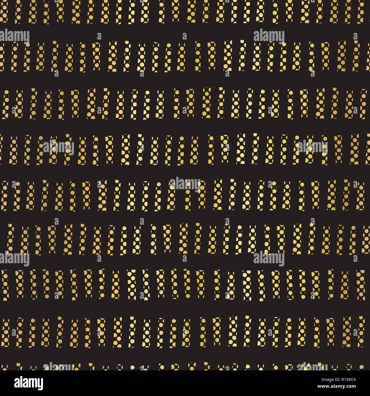 Gold foil stripes seamless vector pattern. Golden textured Blocks in ...