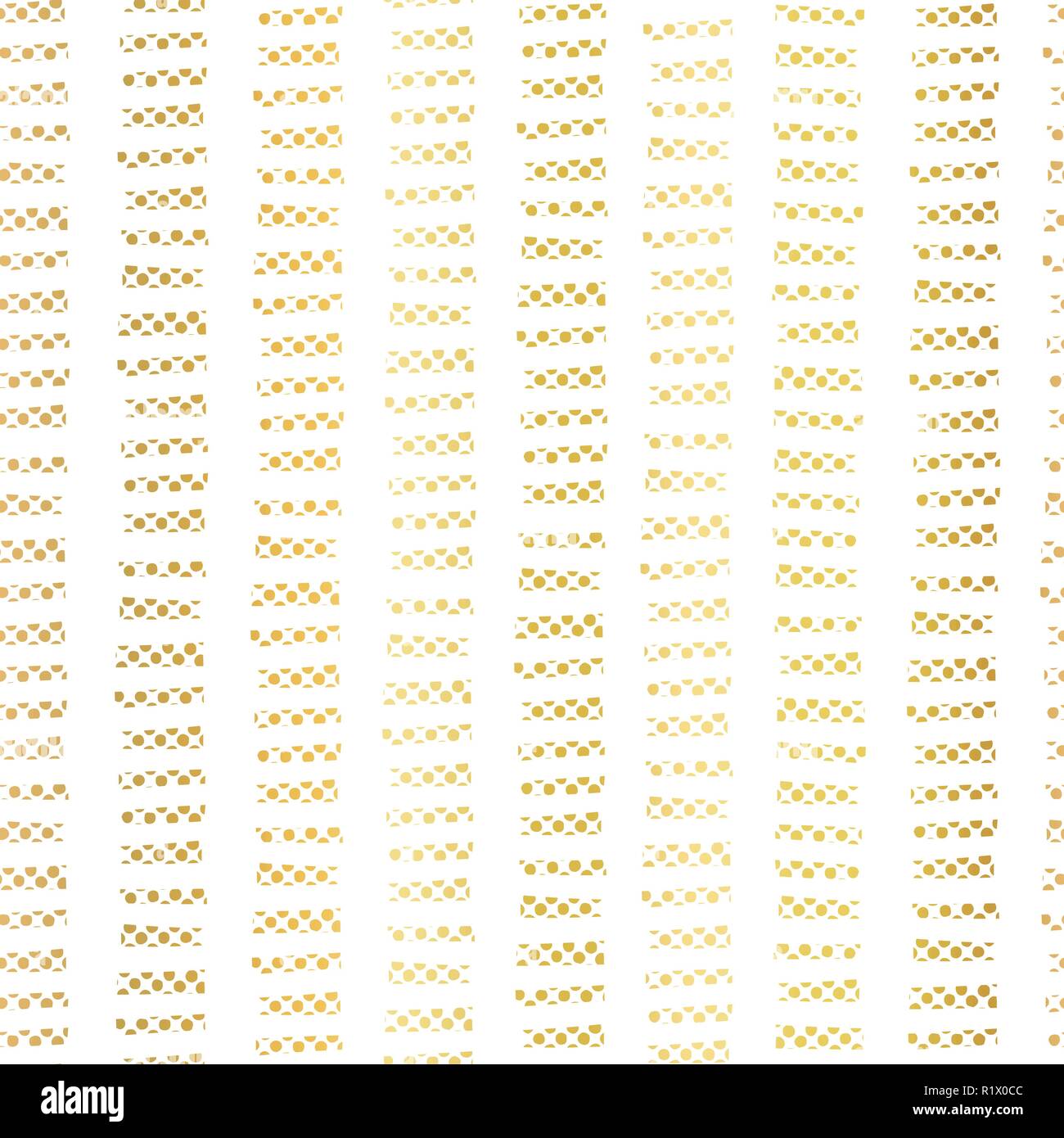 Gold foil stripes seamless vector pattern. Horizontal golden blocks in ...