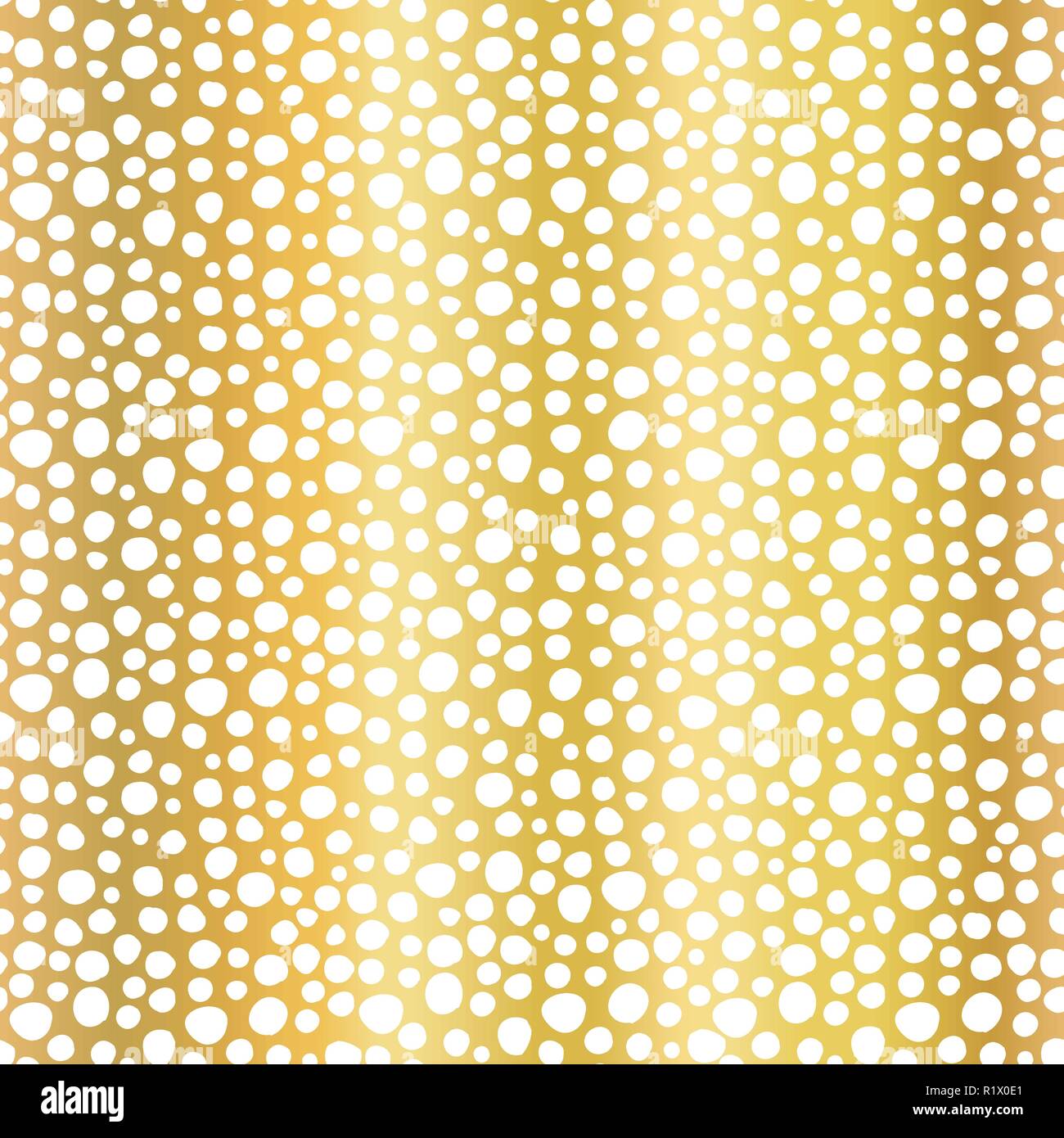 Gold foil Christmas snowflakes seamless vector pattern background ...