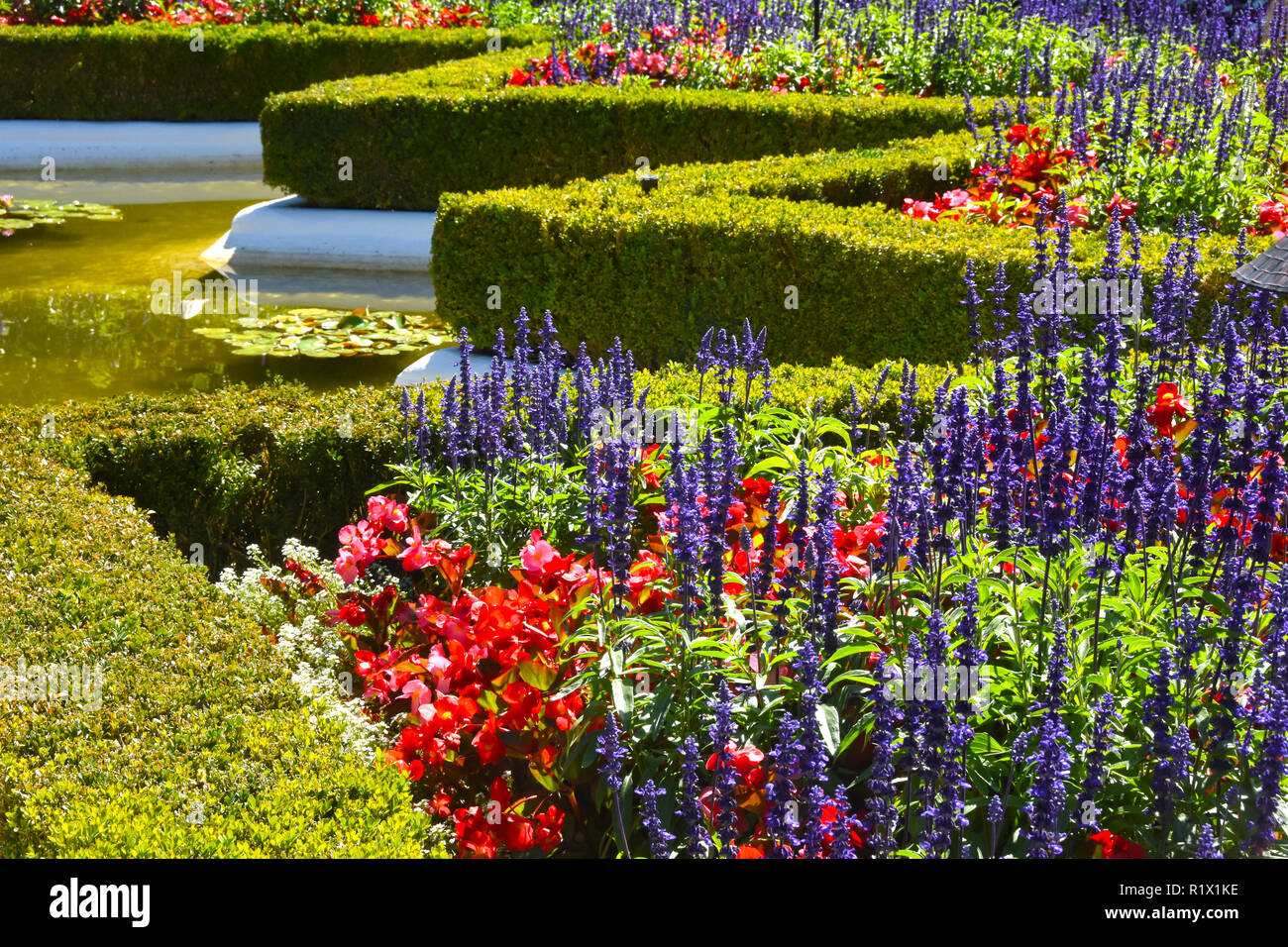 Butchart Gardens in Victoria BC Stock Photo