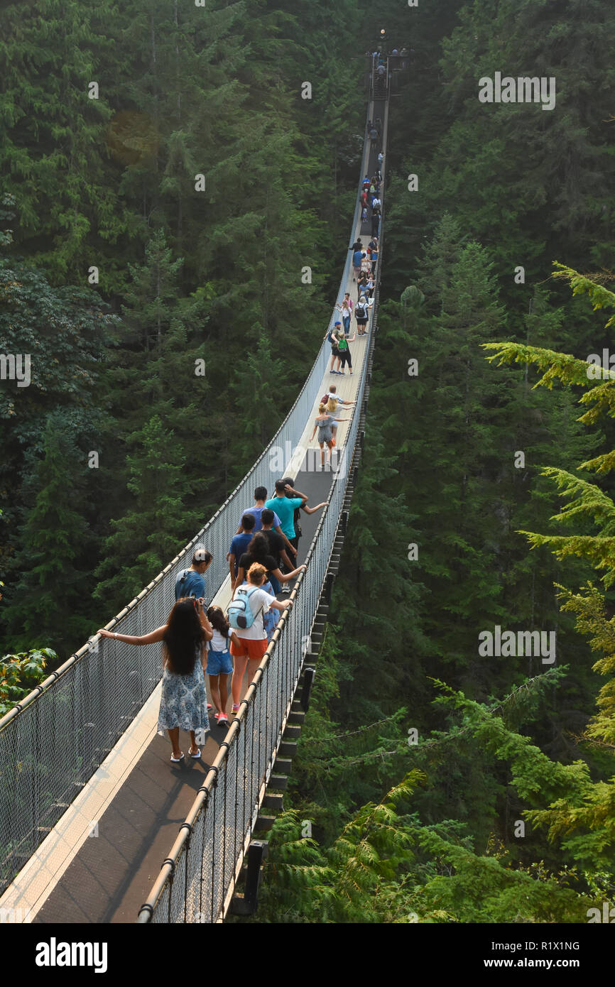 Capilano Suspension Bridge in Vancouver, Canada Stock Photo Alamy