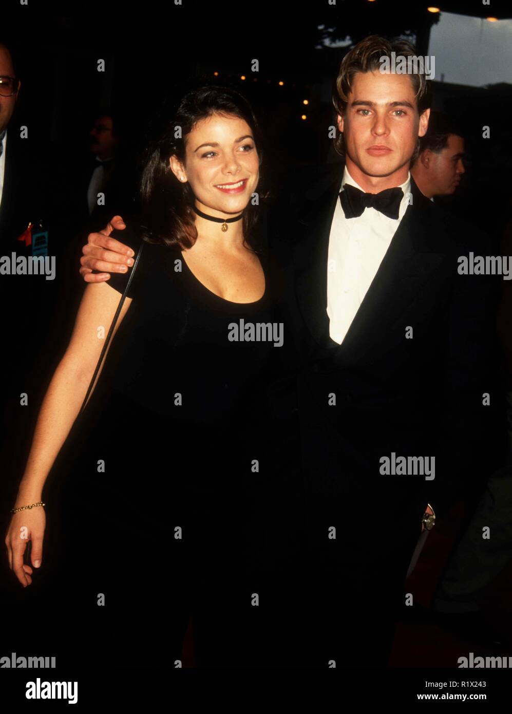 HOLLYWOOD, CA - JANUARY 17: Actress Meredith Salenger and actor William McNamara and actress Patricia Arquette attend the 14th Annual National CableACE Awards on January 17, 1993 at the Pantages Theatre in Hollywood, California. Photo by Barry King/Alamy Stock Photo Stock Photo