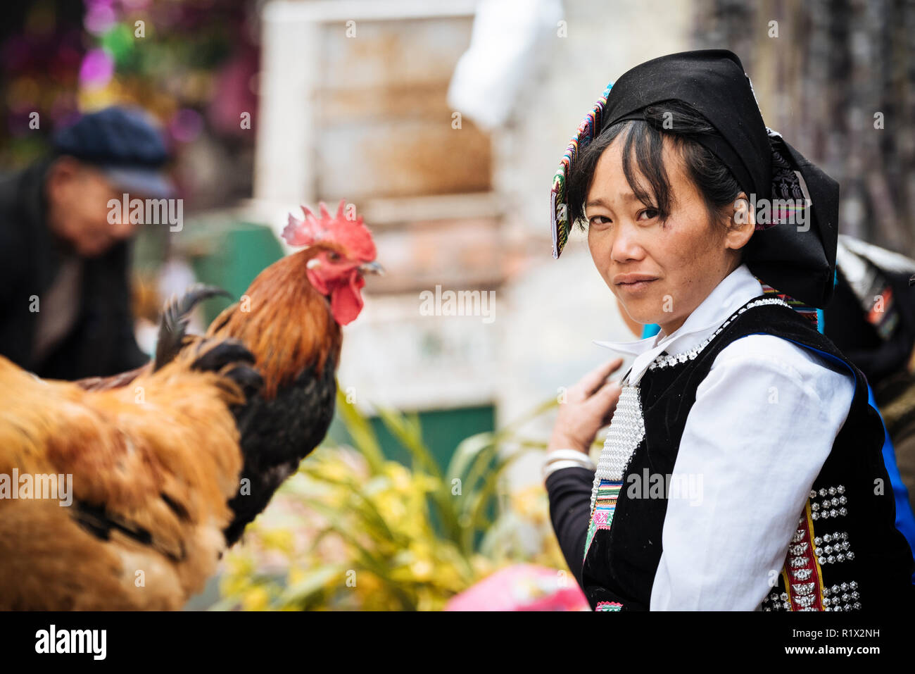 Xinjie Local Market, Yuanyang, Yunnan Province, China Stock Photo - Alamy
