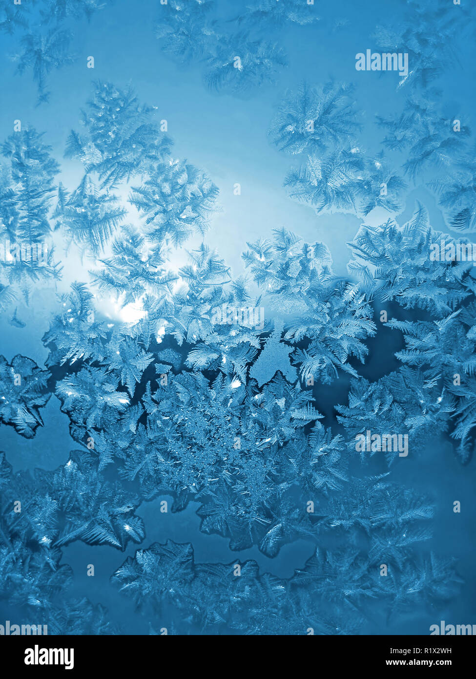 frosty natural pattern on winter window Stock Photo - Alamy