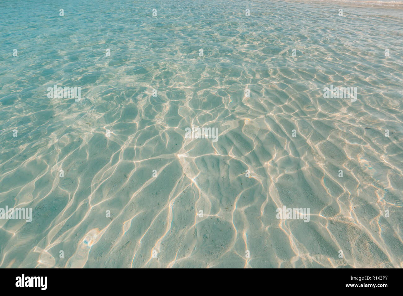 Water ocean background. Clear blue ripple aqua texture. Shining blue water ripple background Stock Photo