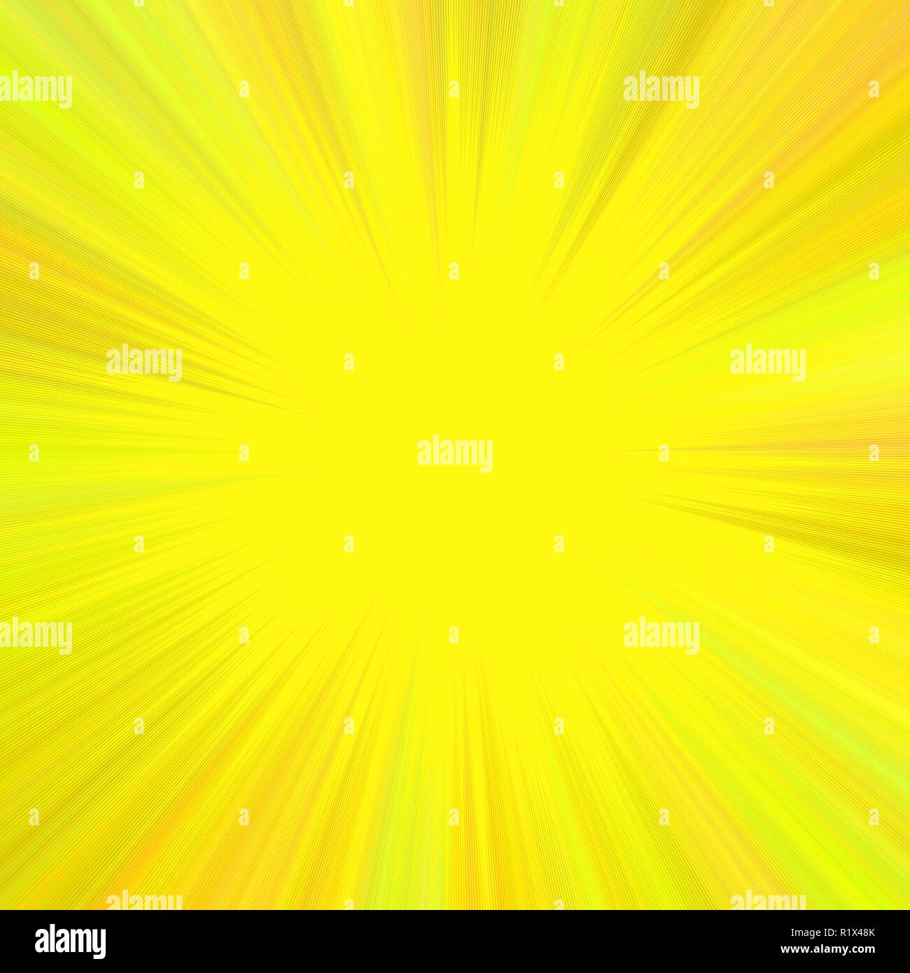 Yellow abstract ray burst background with blank space in the center