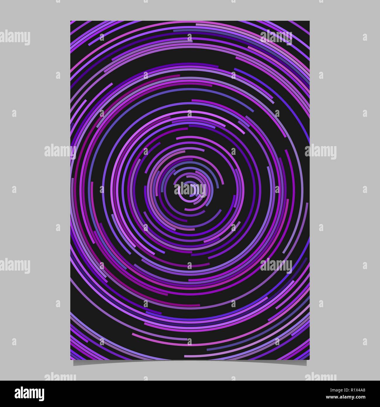 Purple abstract circular stationery background from half rings Stock ...