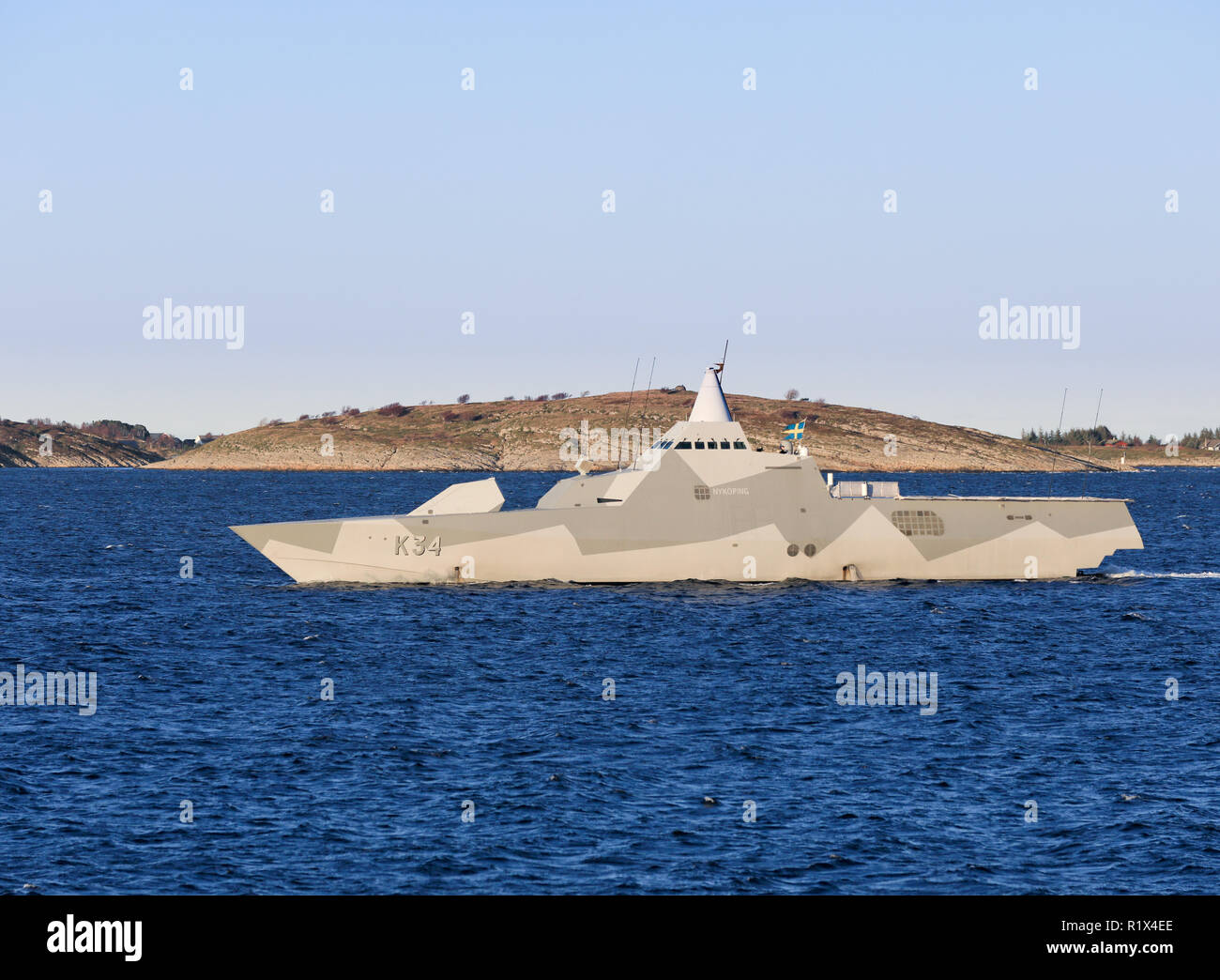 HSwMS Nyköping a Visby class corvette of the Royal Swedish Navy Stock Photo