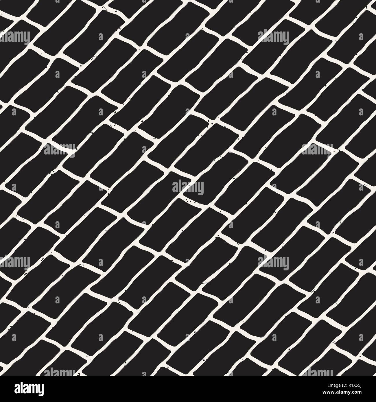 Simple ink geometric pattern. Monochrome black and white strokes ...