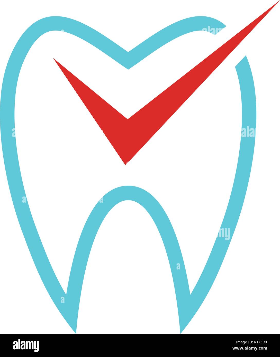 Tooth curve icon. Flat illustration of tooth curve vector icon for web
