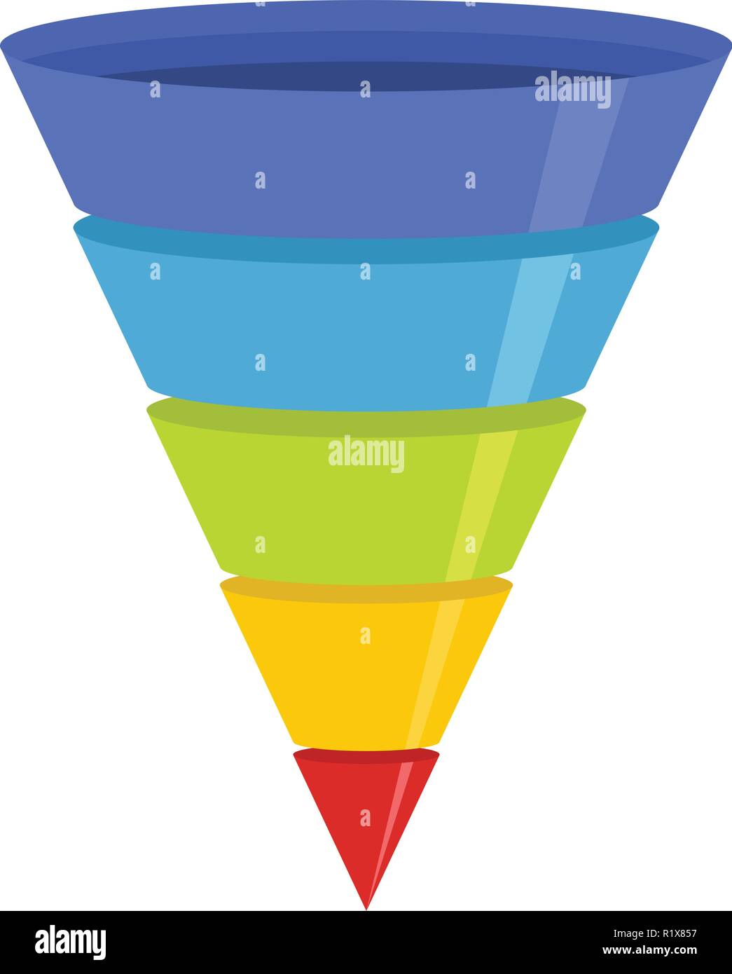 Marketing funnel icon. Flat illustration of marketing funnel vector icon  for web Stock Vector Image & Art - Alamy