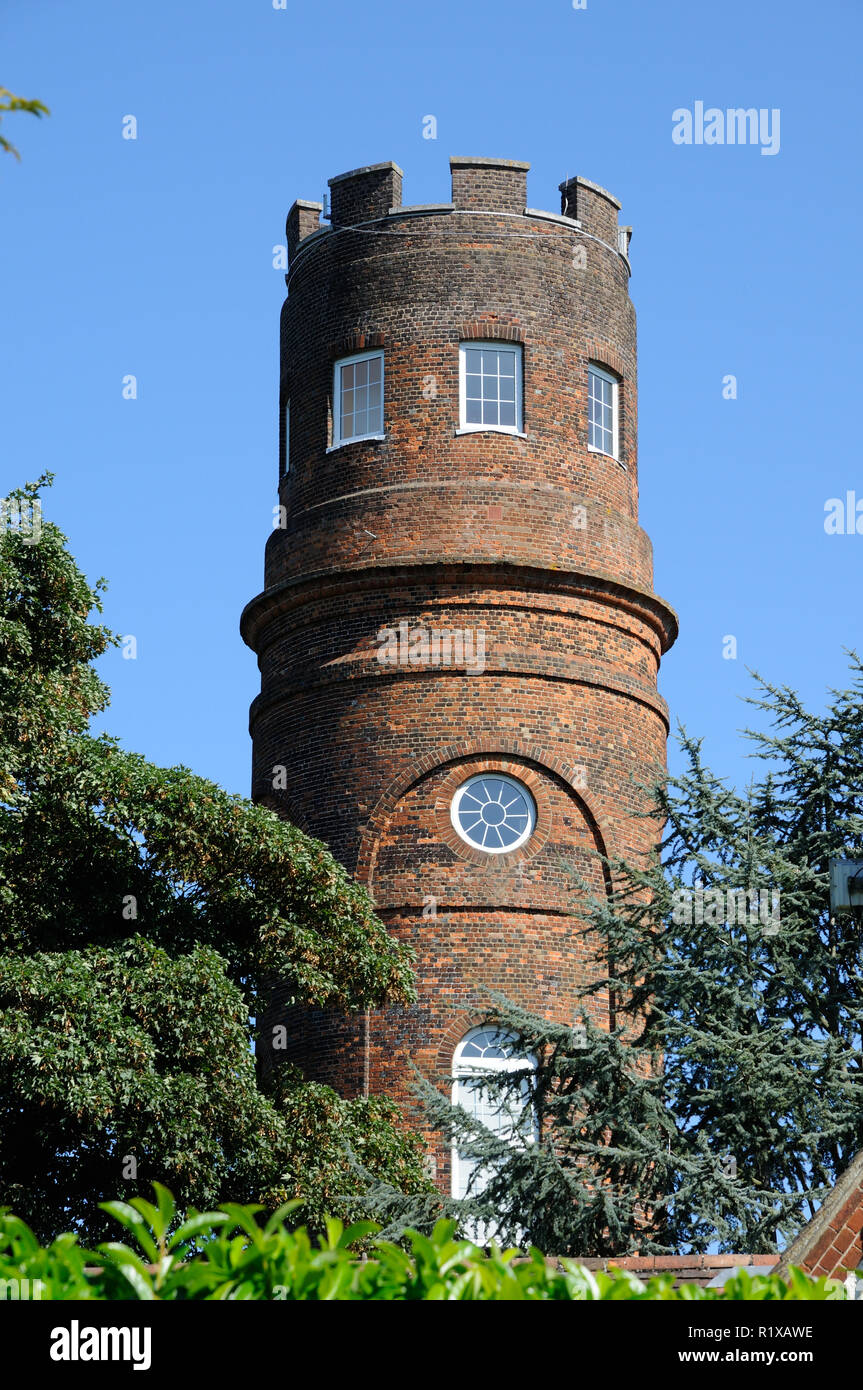 Stratton’s Folly. Little Berkhamsted, Hertfordshire. According to one legend this was built so John Stratton might see ships moored on the Thames. Stock Photo