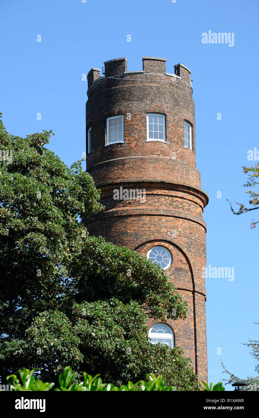 Stratton’s Folly. Little Berkhamsted, Hertfordshire. According to one legend this was built so John Stratton might see ships moored on the Thames. Stock Photo