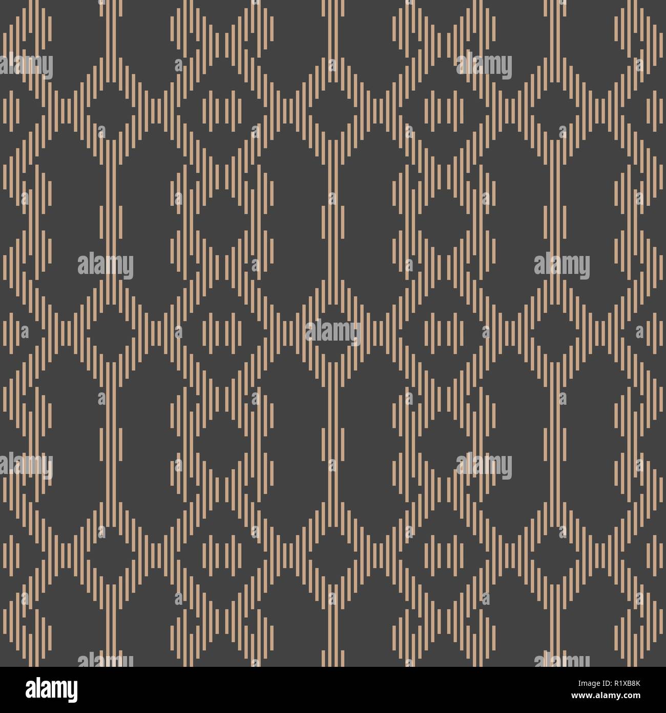 Vector damask seamless retro pattern background mosaic pixel polygon ...
