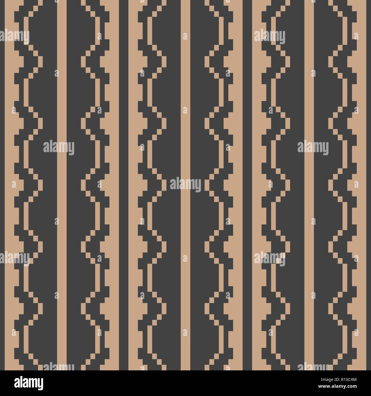 Vector damask seamless retro pattern background geometry mosaic pixel ...