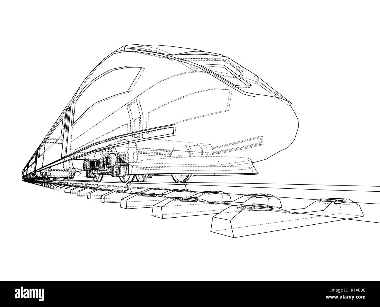 Modern speed train concept. Vector Stock Vector Image & Art - Alamy
